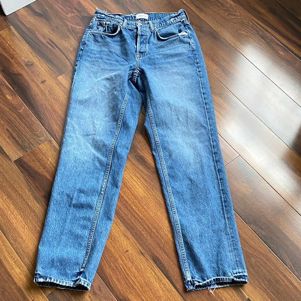 28x33 Cotton Citizen Kate Jean Dark Wash Le Doux Button Fly Straight Jeans